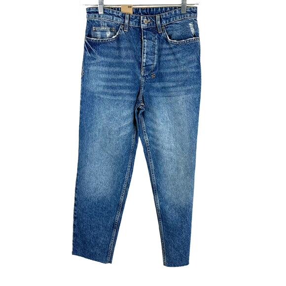 Ksubi NWT Men's Bullet Cropped Blaze Denim Jeans Size 29 Relaxed Leg Raw Hem - Picture 3 of 11